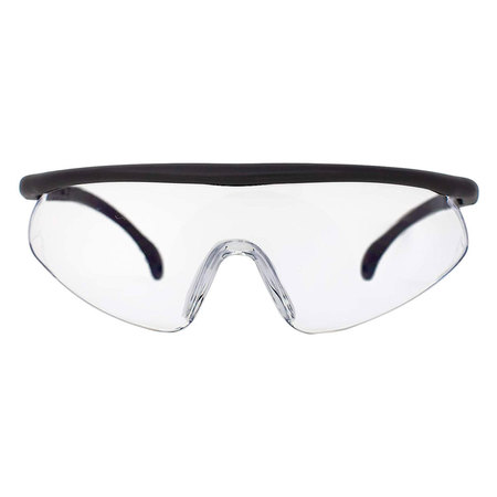 ZAYAAN HEALTH Simone Clear Lens Black Temple Safety Glasses ZH-SISG-CLLBKT-MS20